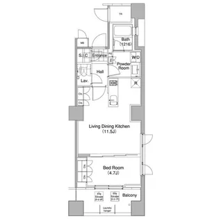 コンフォリア東池袋WEST【2階】の間取り