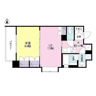 リバーレ池袋【6階】の間取り