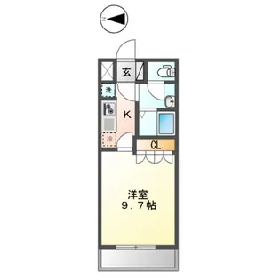 シェルル江北【2階】の間取り