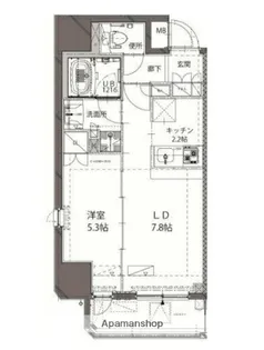 ベルジューレ神保町【6階】の間取り