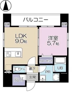 ププレ上野松が谷【10階】の間取り