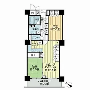 日暮里アインスタワー【23階】の間取り