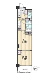 パレステージ文京江戸川橋【1階】の間取り