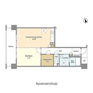 アーバンライフ目白駅前【7階】の間取り