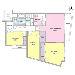 アビタシオン【4階】の間取り