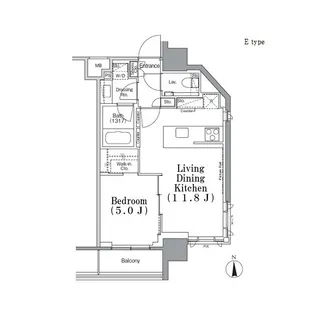 パークハビオ飯田橋【2階】の間取り