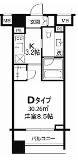 TLRレジデンス両国【9階】の間取り