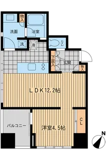ウィルテラス勝どき【7階】の間取り