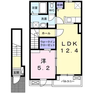 1LDKの間取り画像