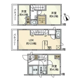 東京都荒川区西日暮里4丁目【一戸建】の間取り