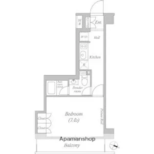 ルクレ西池袋【3階】の間取り