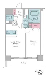 レジディア神田東【7階】の間取り