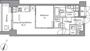 レジディア水道橋【3階】の間取り