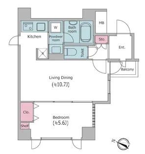 レジディア文京千石【10階】の間取り
