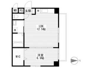 グローセインゼル湯島【8階】の間取り