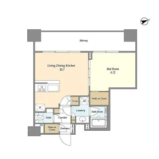 ヴィラクレール浅草【11階】の間取り