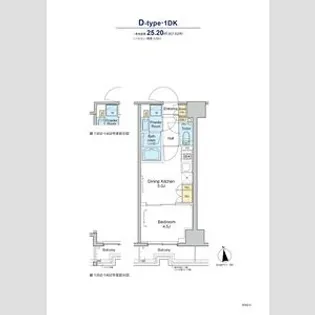 プラウドフラット浅草トレサージュ【3階】の間取り