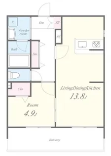 エーフラット 入谷【2階】の間取り