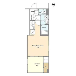 ウェルスクエアイズム千川Ⅱ【1階】の間取り