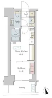 BRILLIA IST 町屋【6階】の間取り