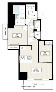 フュージョナル千住緑町【2階】の間取り