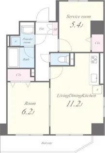 クレール【5階】の間取り