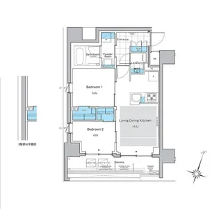 ルフォンプログレ神田プレミア【5階】の間取り