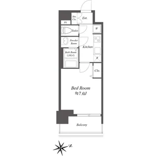 プレサンスブルーム浅草NORTH【3階】の間取り