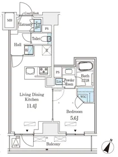 ベルファース神田神保町【13階】の間取り