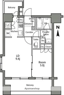 カスタリア森下【2階】の間取り