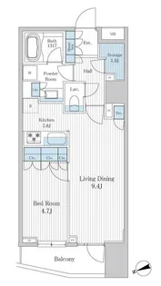 クオリア千代田御茶ノ水【7階】の間取り