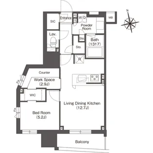 コンフォリア東上野【4階】の間取り