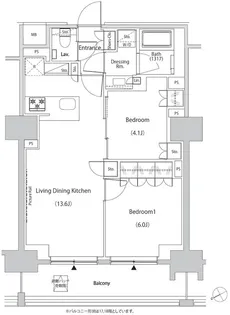 ザ・パークハビオ目白タワー【19階】の間取り