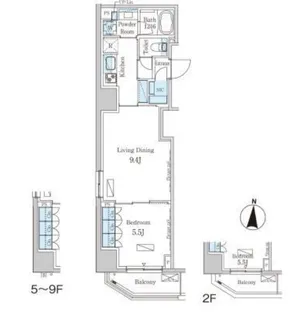 パークアクシス錦糸町ヴェール【7階】の間取り