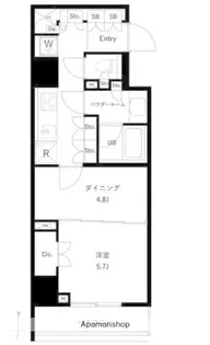GENOVIA両国Ⅵ GREEN VEIL【8階】の間取り