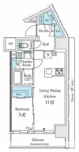 プライマル御茶ノ水【6階】の間取り