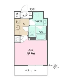 プライムアーバン菊川【5階】の間取り