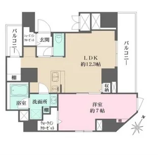 WHARF文京茗荷谷【6階】の間取り