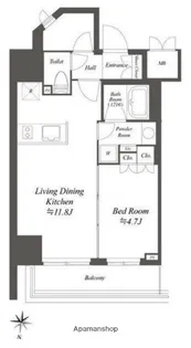 AIFLAT文京本駒込【4階】の間取り