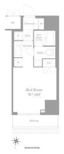 AIFLAT文京本駒込【8階】の間取り