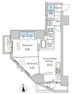 ルジュール神田須田町【11階】の間取り