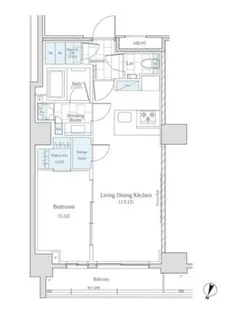 ザ・パークワンズ神田【12階】の間取り
