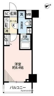プレール・ドゥーク浅草松が谷【4階】の間取り