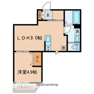 シャルール【1階】の間取り