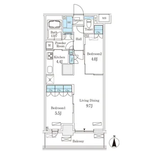 フロンティアレジデンス錦糸公園【6階】の間取り