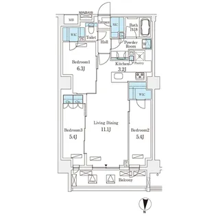 フロンティアレジデンス錦糸公園【4階】の間取り