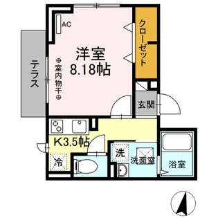 シティハイムE【1階】の間取り