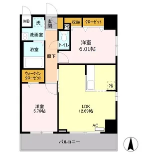 A8【3階】の間取り