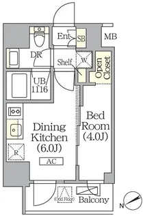 ジオエント町屋【5階】の間取り