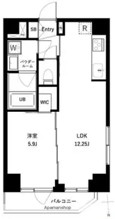 オーキッドレジデンス上野稲荷町Ⅱ【6階】の間取り